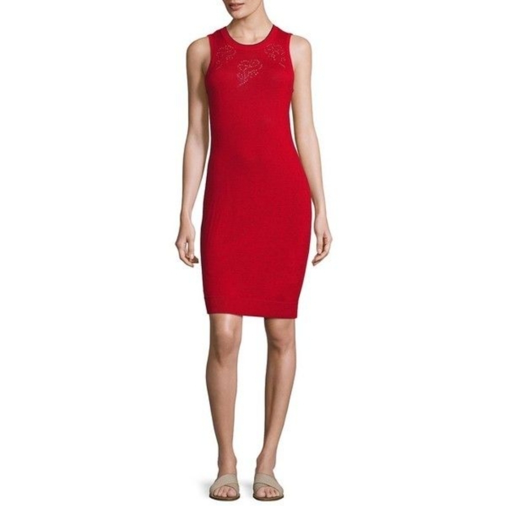 rag & bone Adriana Red Merino Knit Sheath Dress Size Small